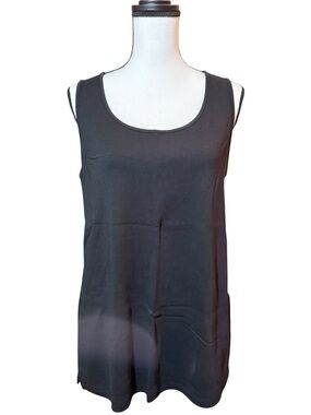 Jones New York Black Scoop Neck Tank, size L